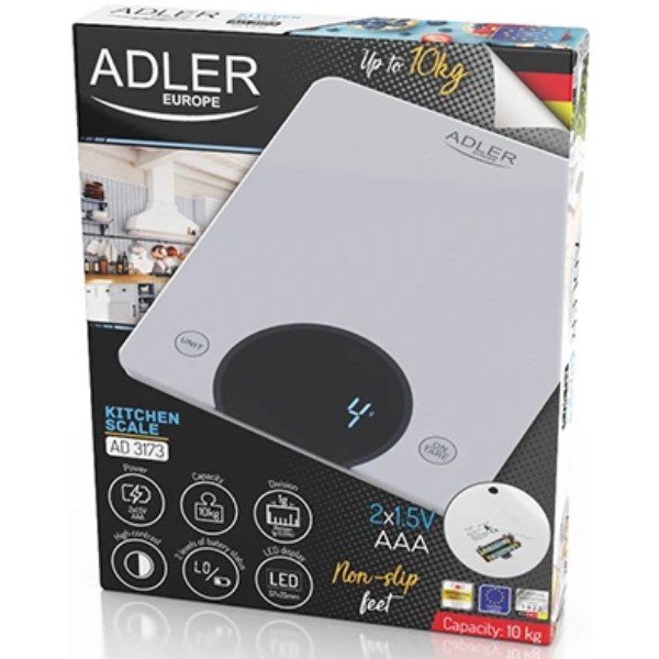 Фото - Ваги кухонні Adler AD 3173 silver